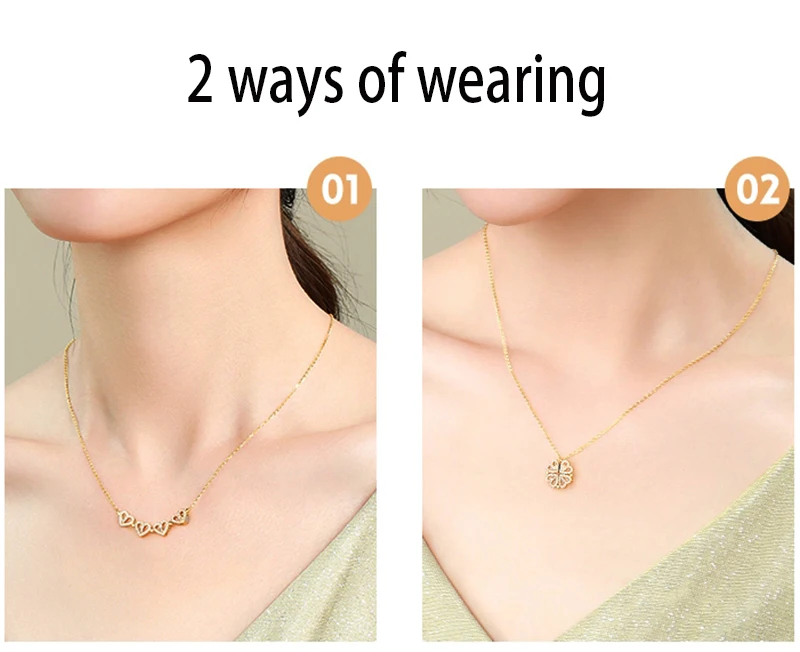 Clover Love Necklace Four Hearts Clover Love Necklace Four Hearts