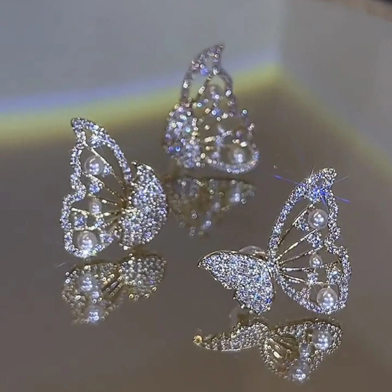 Butterfly Double Stud Earrings