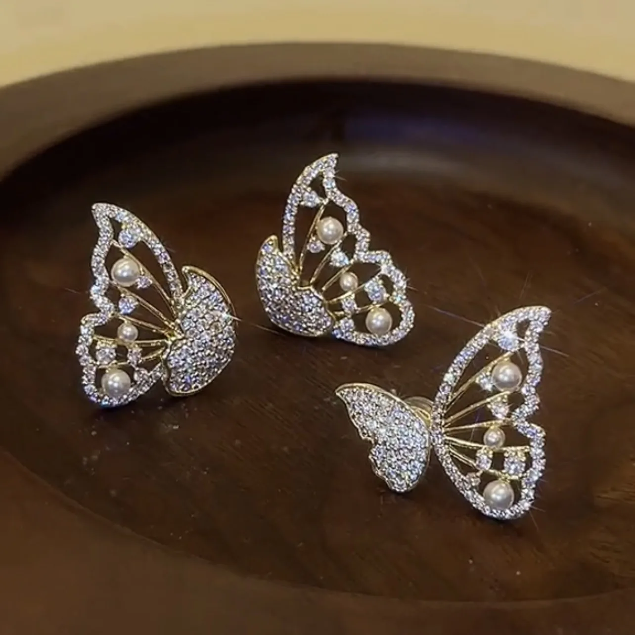 Butterfly Double Stud Earrings