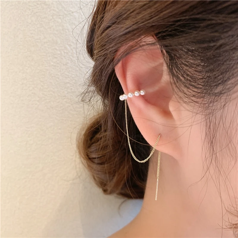 Single Ear Cuff With Pearls