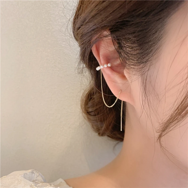 Single Ear Cuff With Pearls