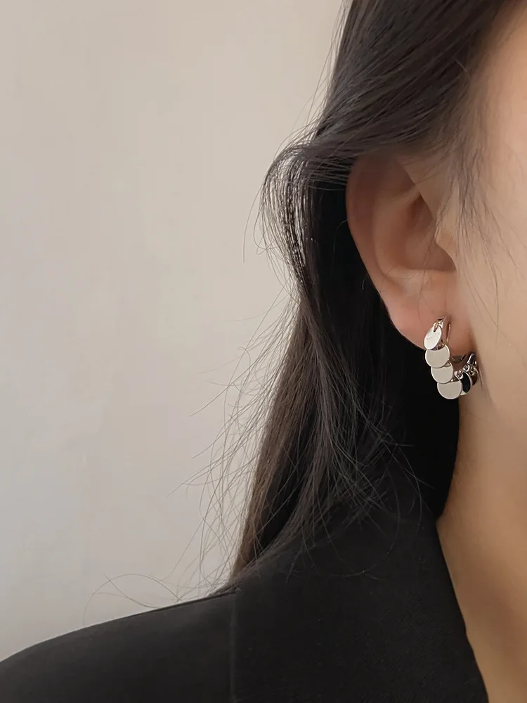 Coin Charm Hoop Earrings