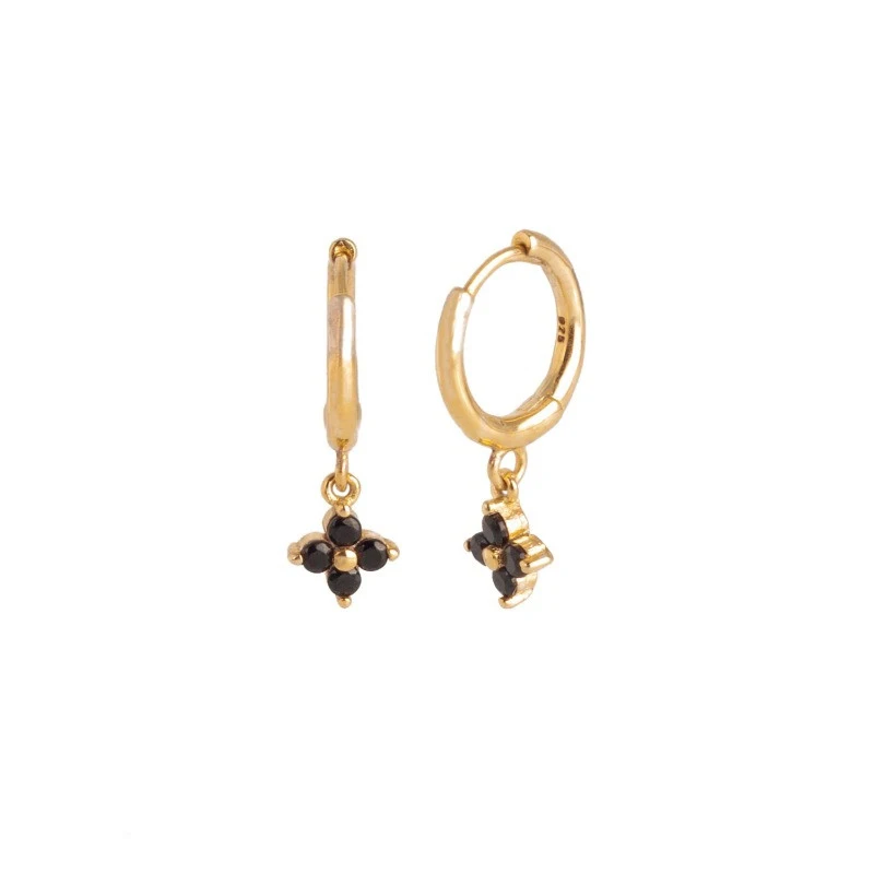 Dangling CZ Flower Earring