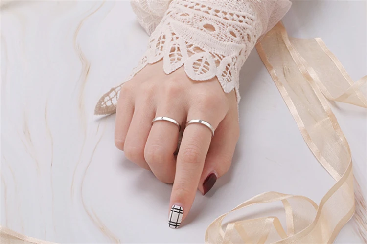 Couple Moon Sun Adjustable Ring Set