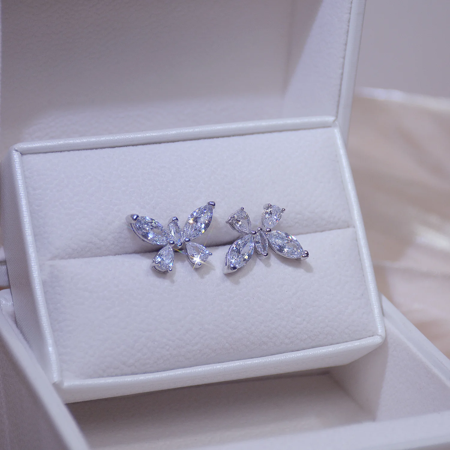 Diamond Butterfly Rings