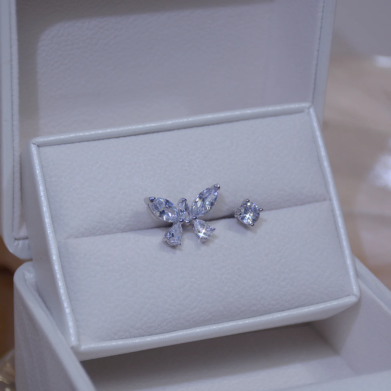 Diamond Butterfly Rings