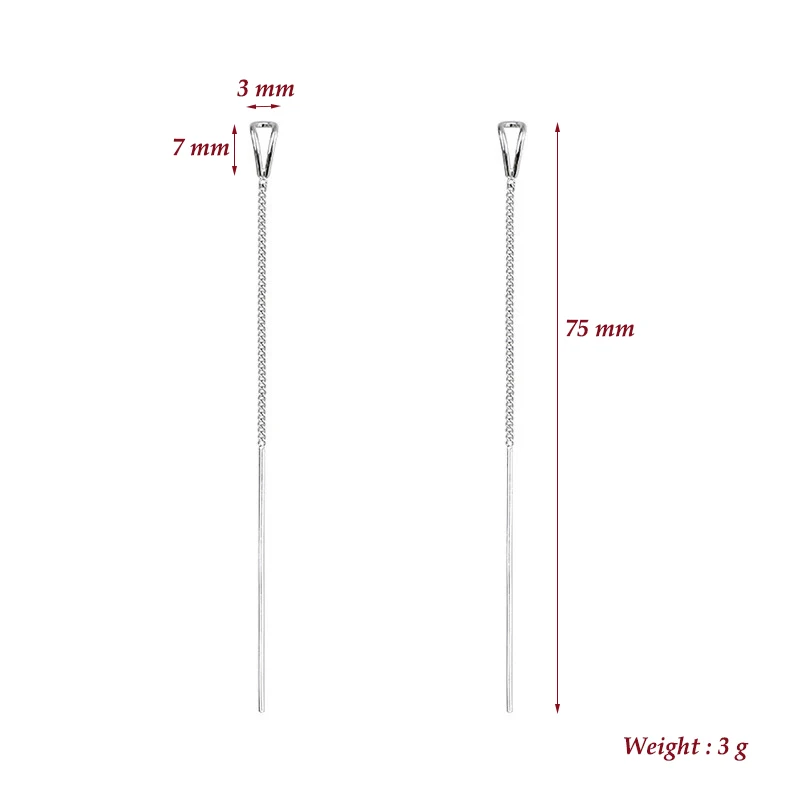 Trio Waterdrop Threader Earrings