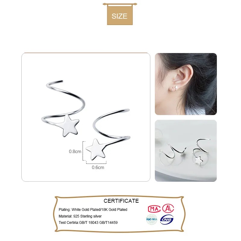 Starry Helix Ear Climber Earring