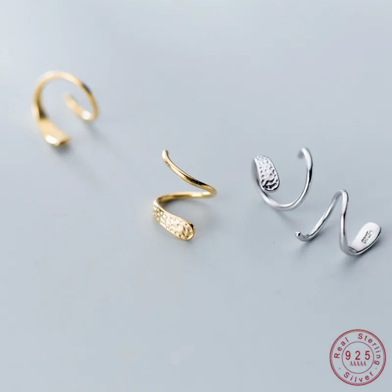 Hammered Helix Ear Climber Earrings