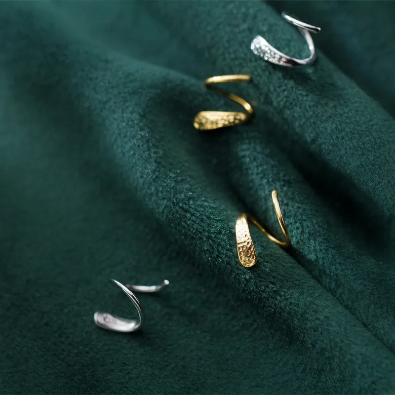 Hammered Helix Ear Climber Earrings