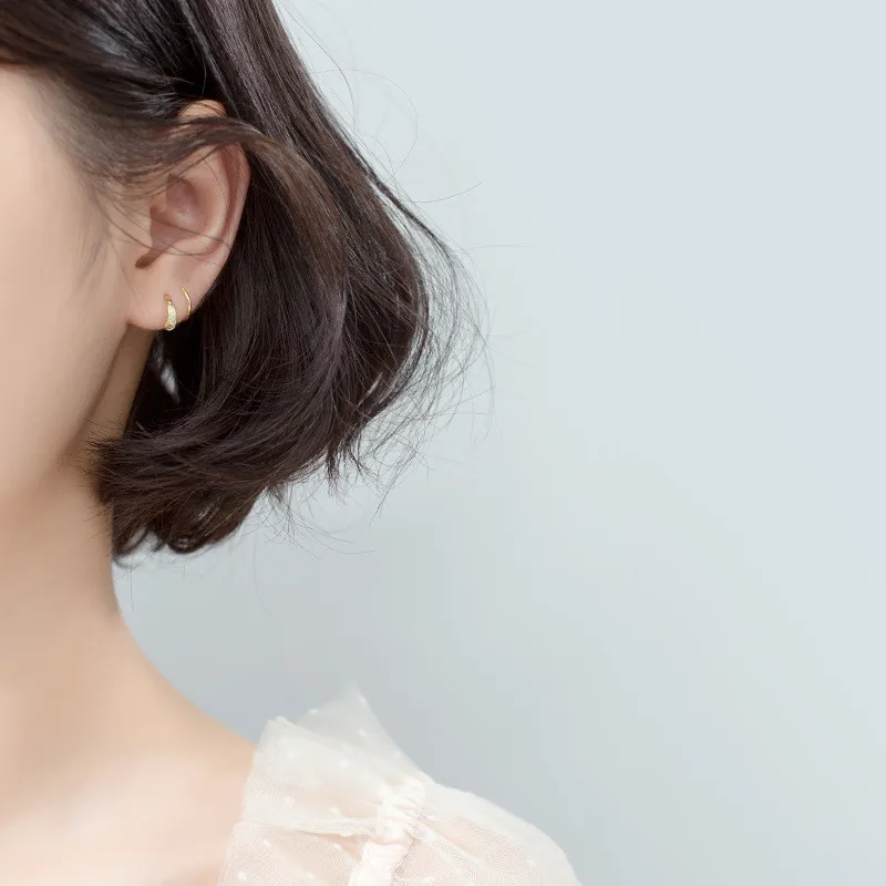 Hammered Helix Ear Climber Earrings