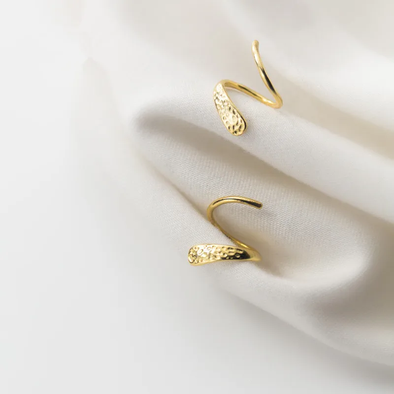 Hammered Helix Ear Climber Earrings
