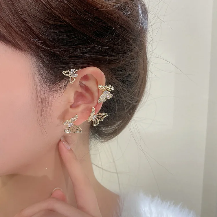 Hollow Butterfly Ear Clips
