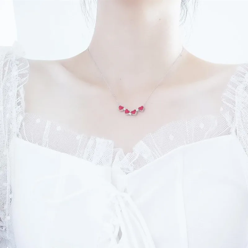 Double Sided Heart Pendant Necklace