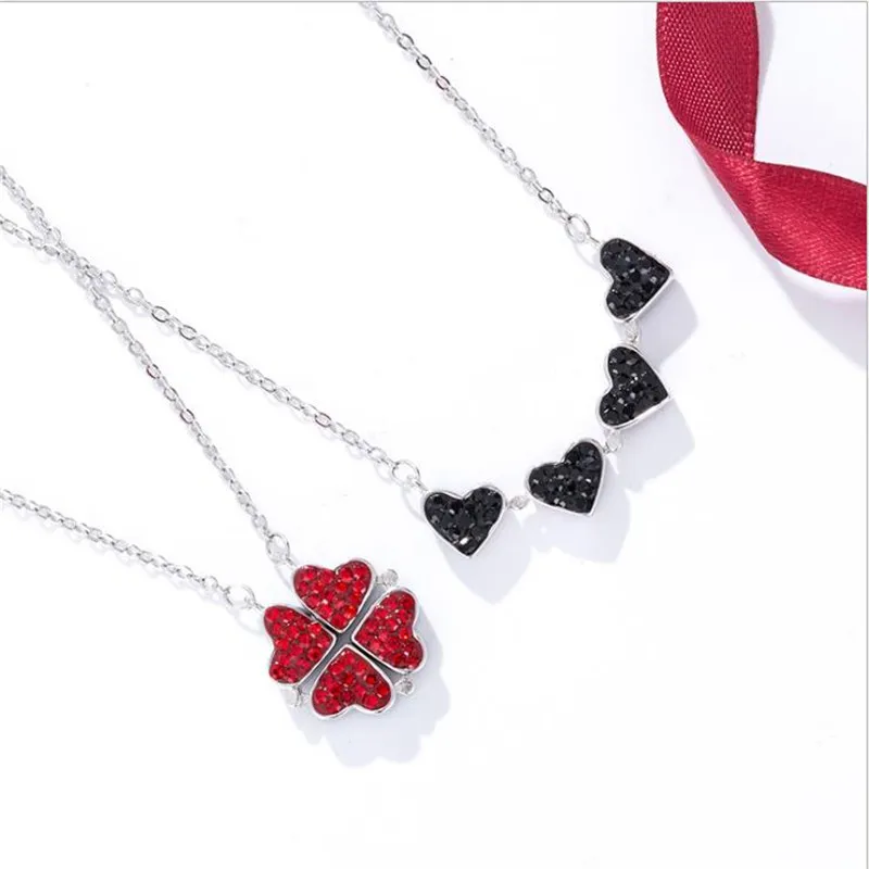 Double Sided Heart Pendant Necklace