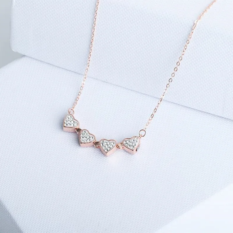 Double Sided Heart Pendant Necklace
