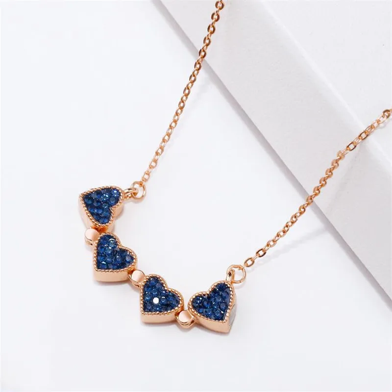Double Sided Heart Pendant Necklace