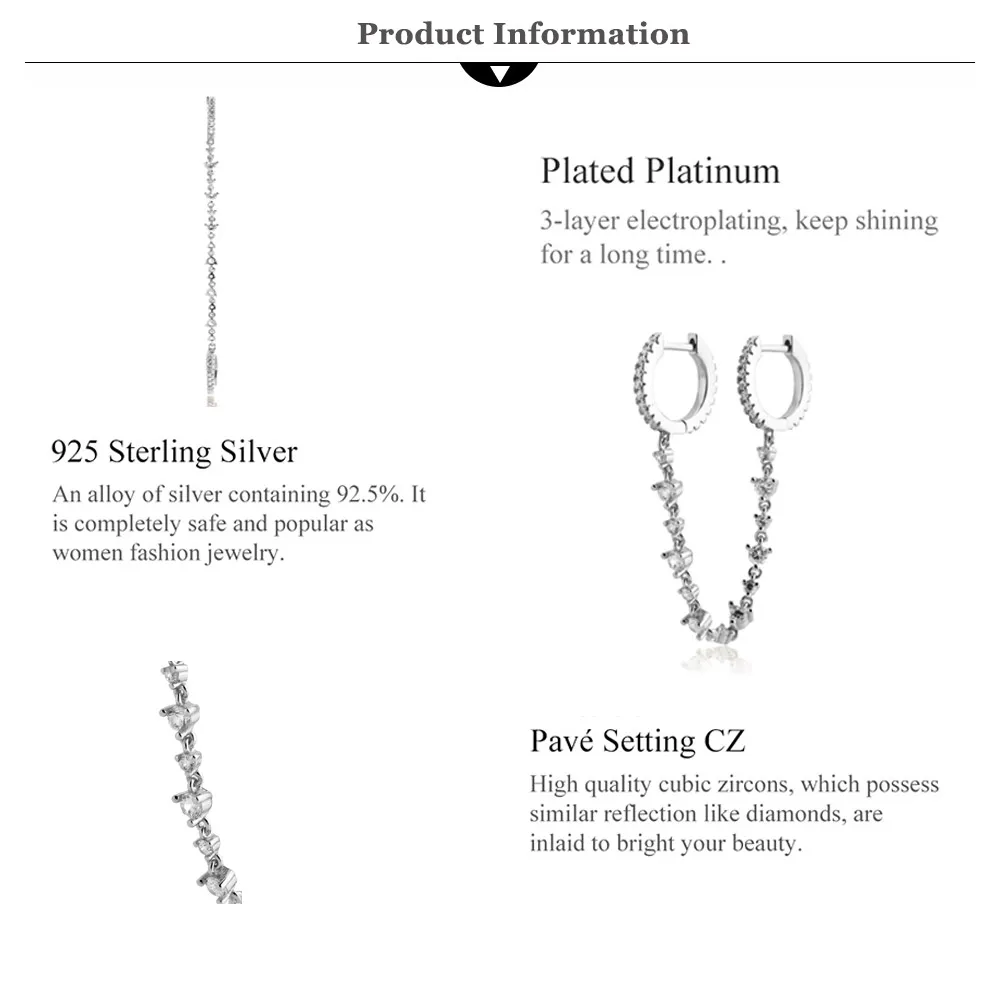 Diamond Duo Chaing Earrings