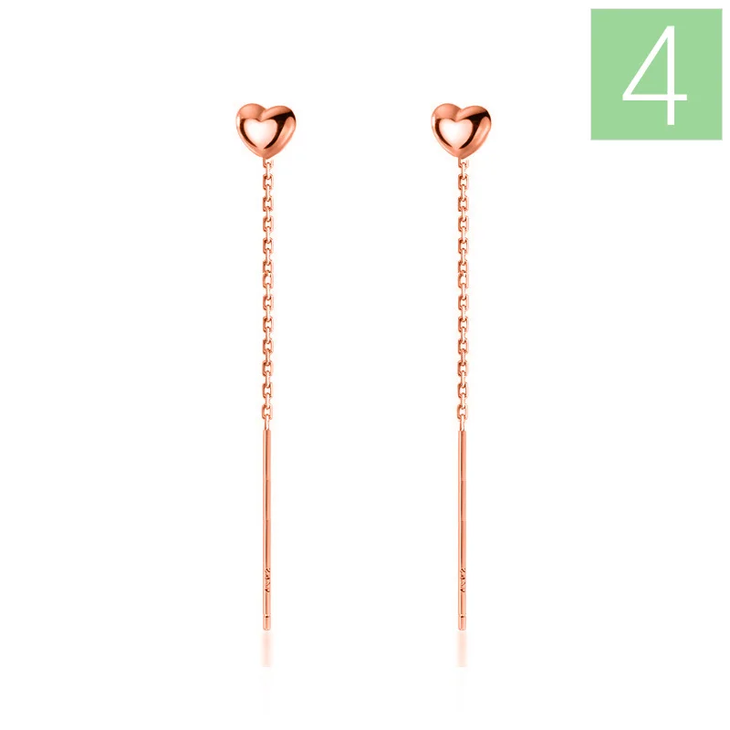 Heart Threader Earrings