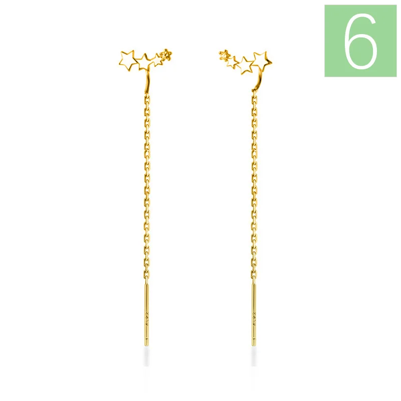 Heart Threader Earrings