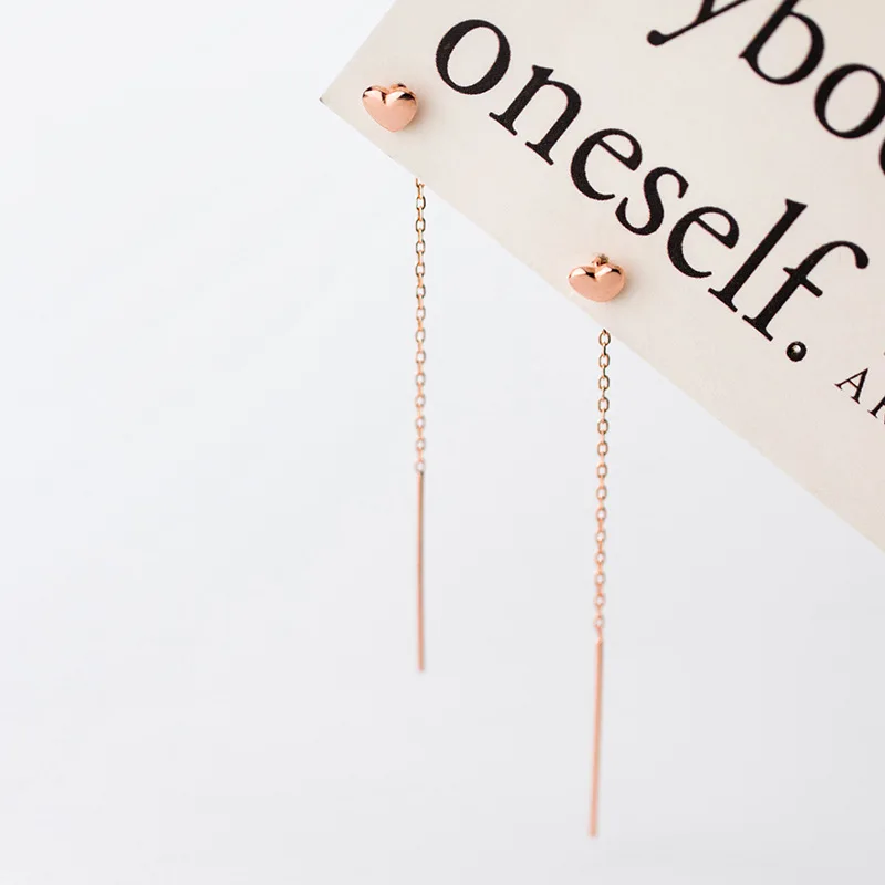 Heart Threader Earrings