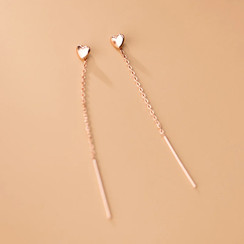 Heart Threader Earrings