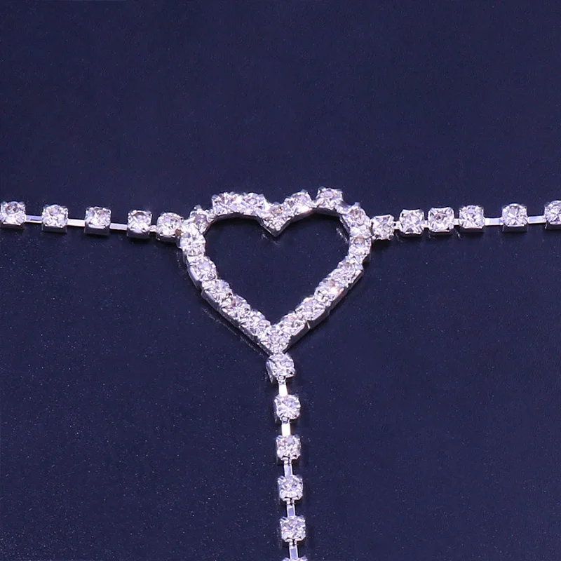 Diamond Heart Leg Thigh Chain
