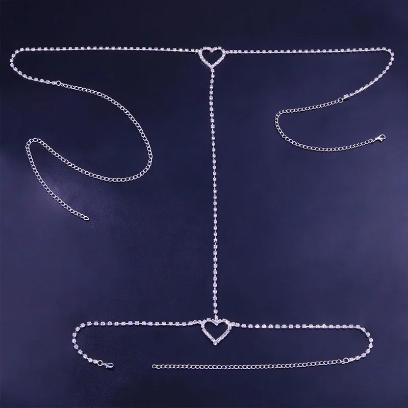 Diamond Heart Leg Thigh Chain