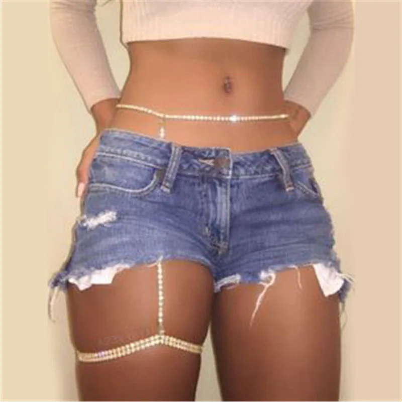 Sexy Rhinestone Leg chain