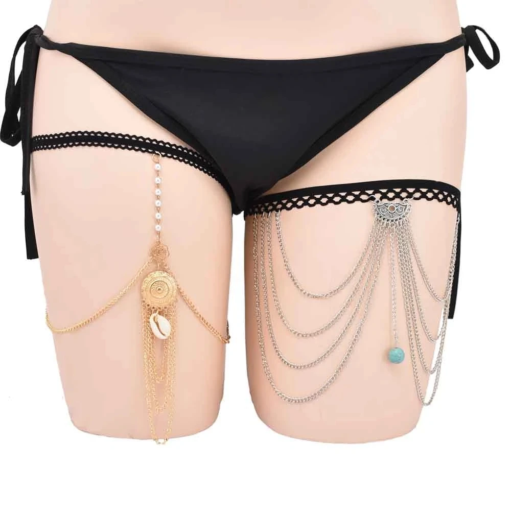 White Shell Leg Chain