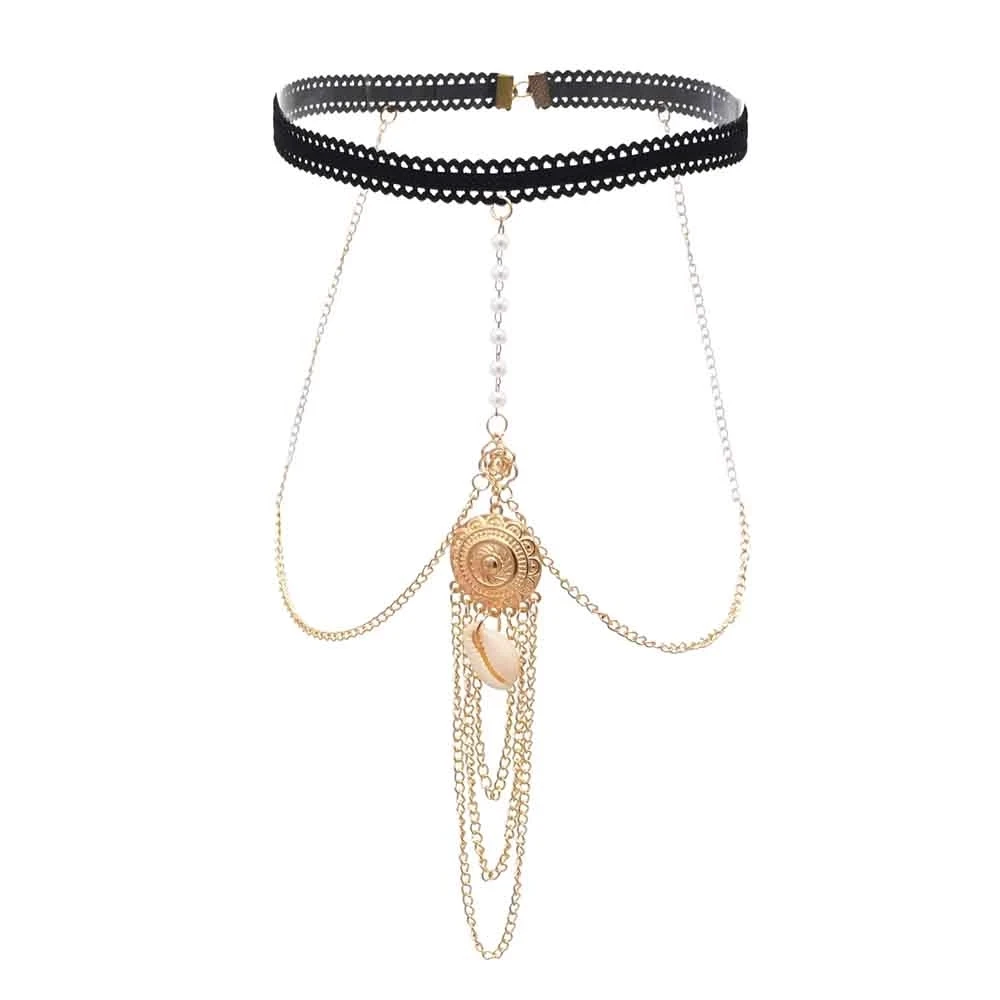 White Shell Leg Chain