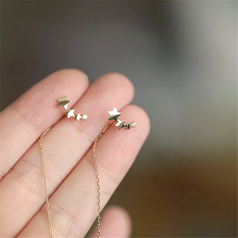 Shooting Star Threader Earrings