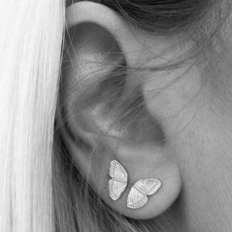 Butterfly Wing Stud Earrings