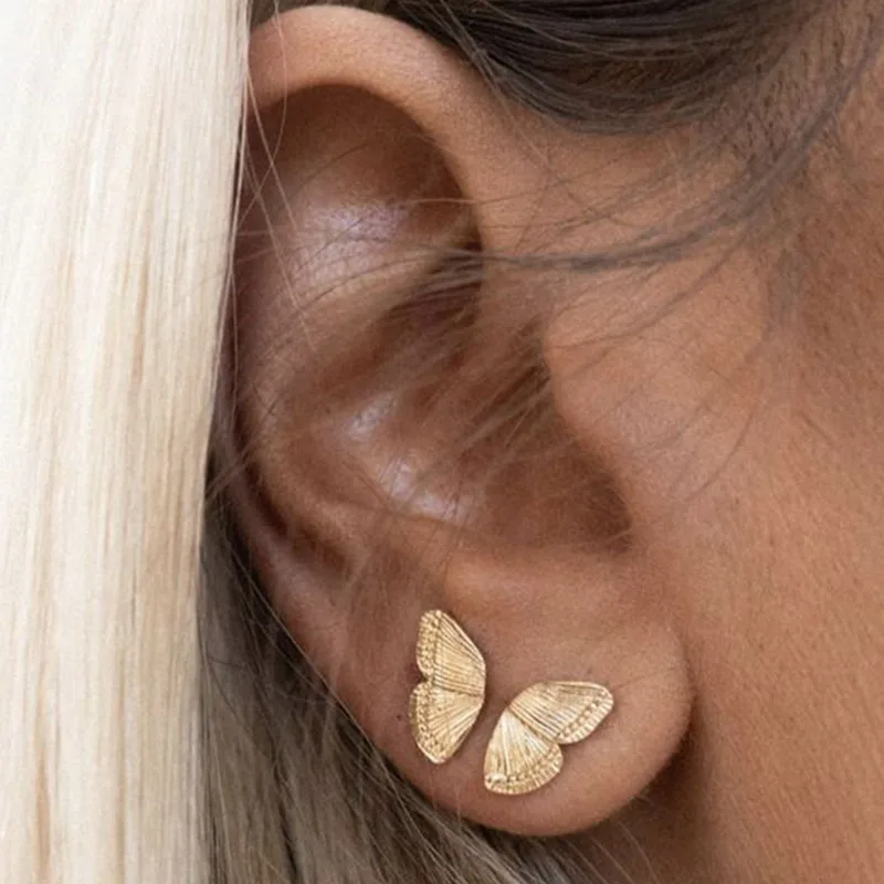 Butterfly Wing Stud Earrings