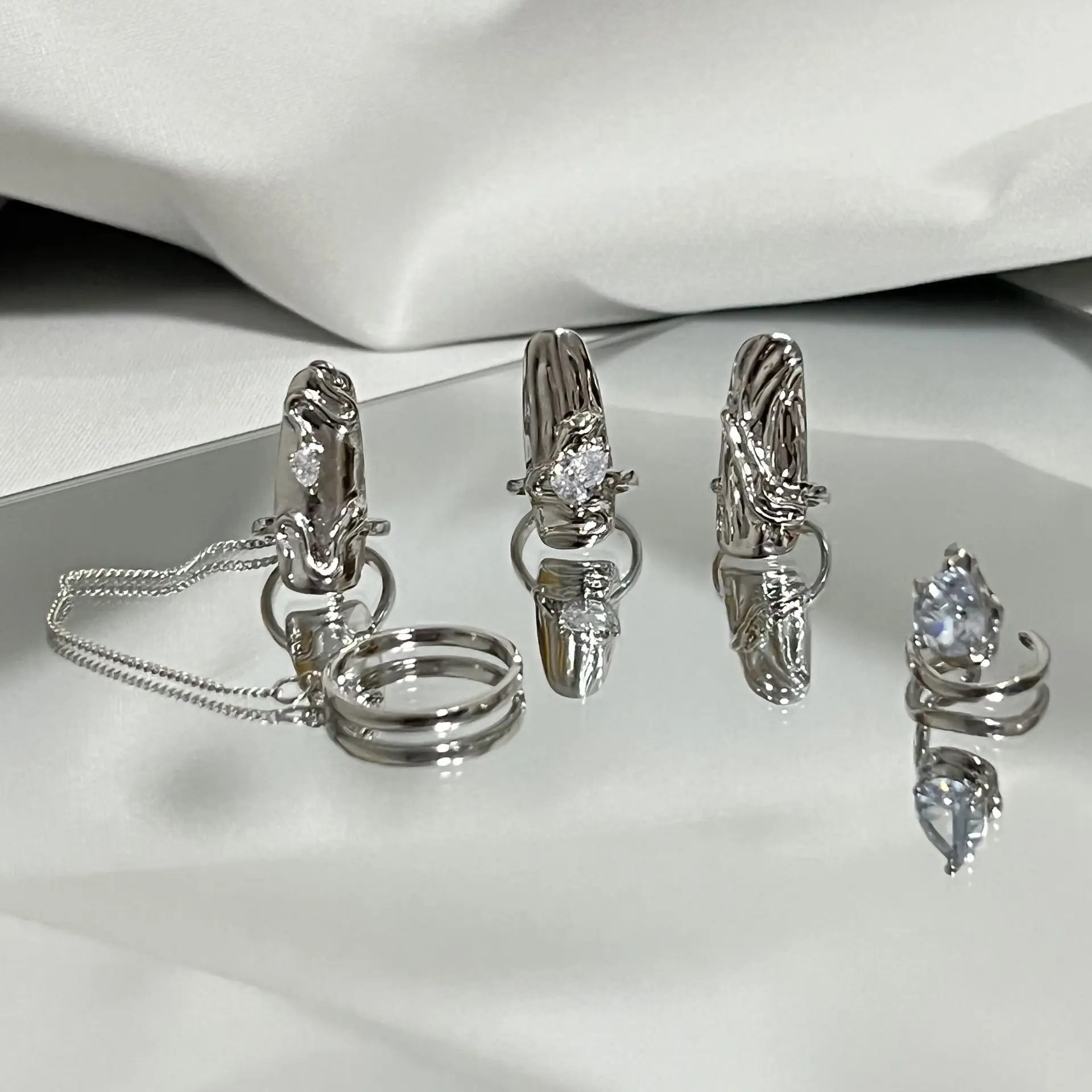 Finger Nail Ring Set