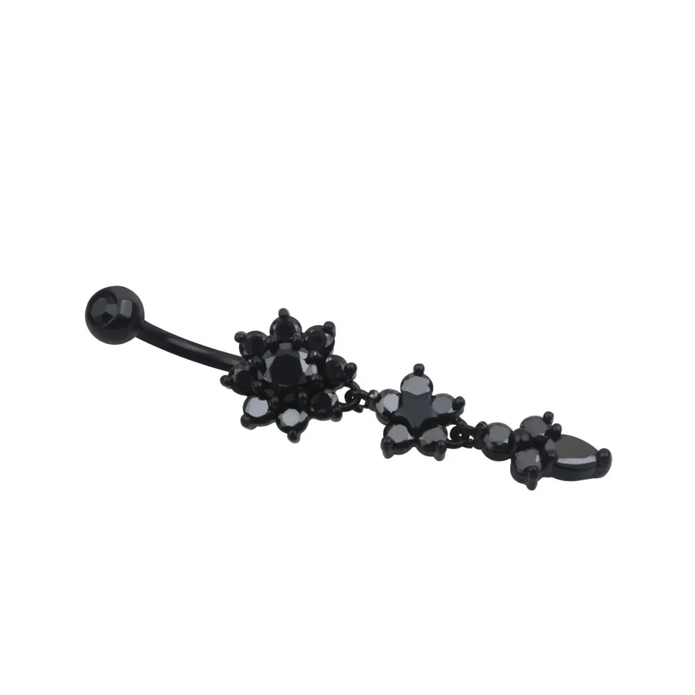 Icy Flower Belly Ring