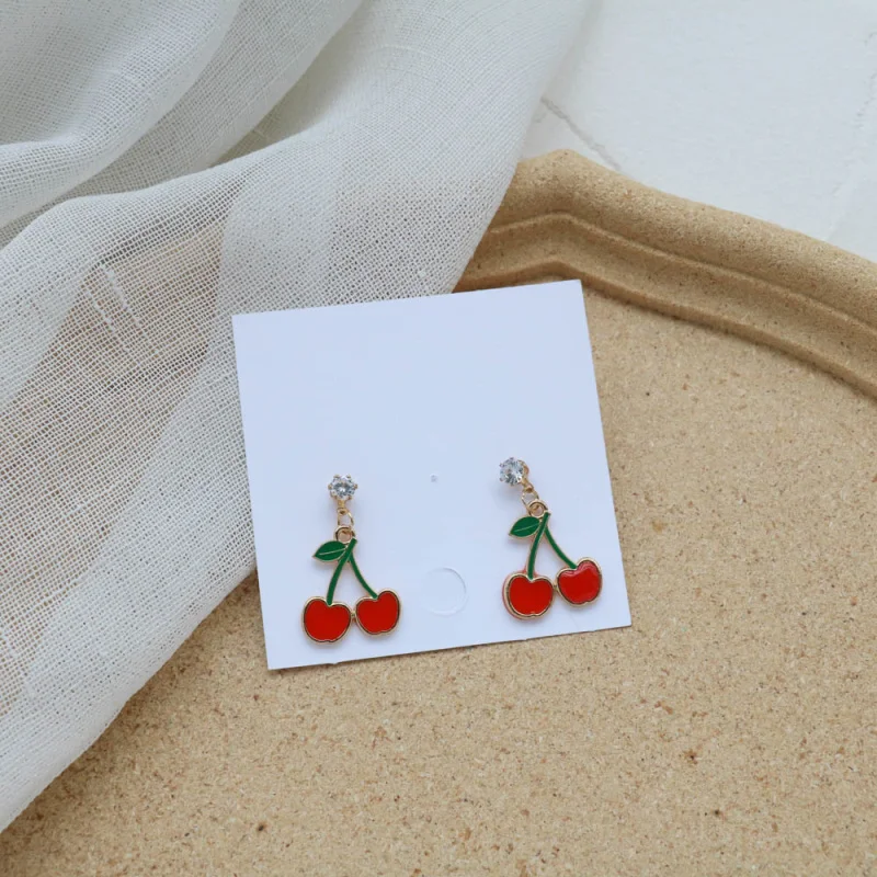 Cherry Drop Earrings