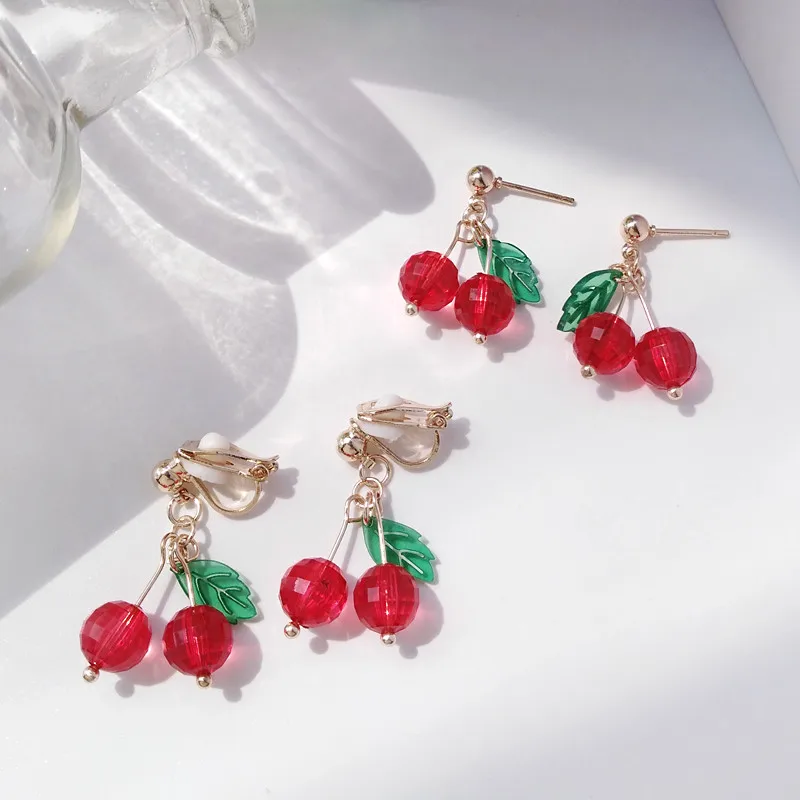 Cherry Drop Earrings