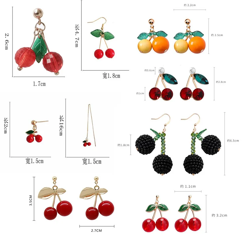 Cherry Drop Earrings