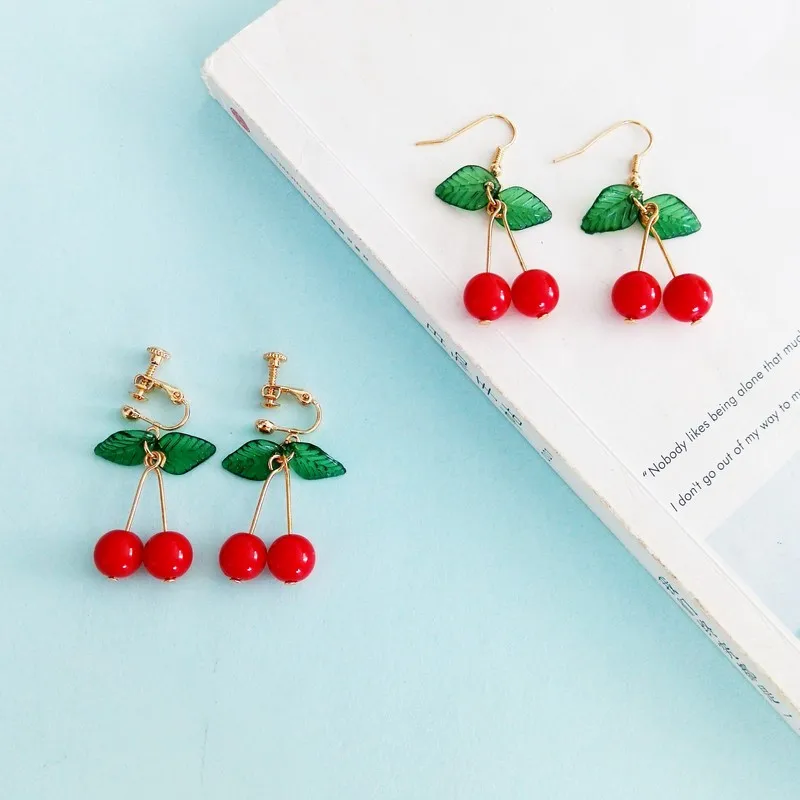 Cherry Drop Earrings