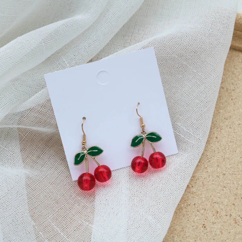 Cherry Drop Earrings