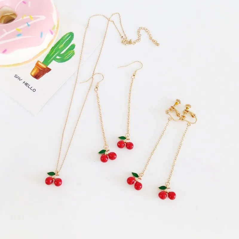 Cherry Drop Earrings