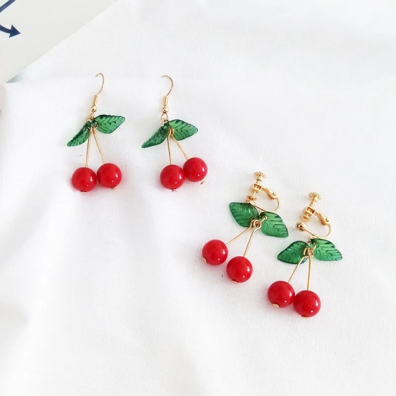 Cherry Drop Earrings