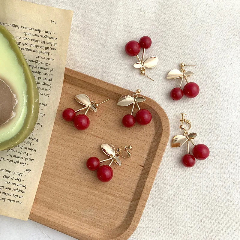 Cherry Drop Earrings