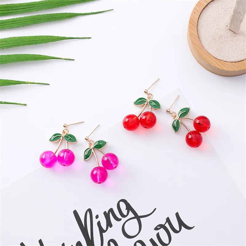 Cherry Drop Earrings