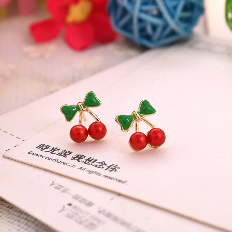Cherry Drop Earrings