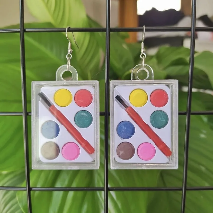 Mini Paint Palette Earrings