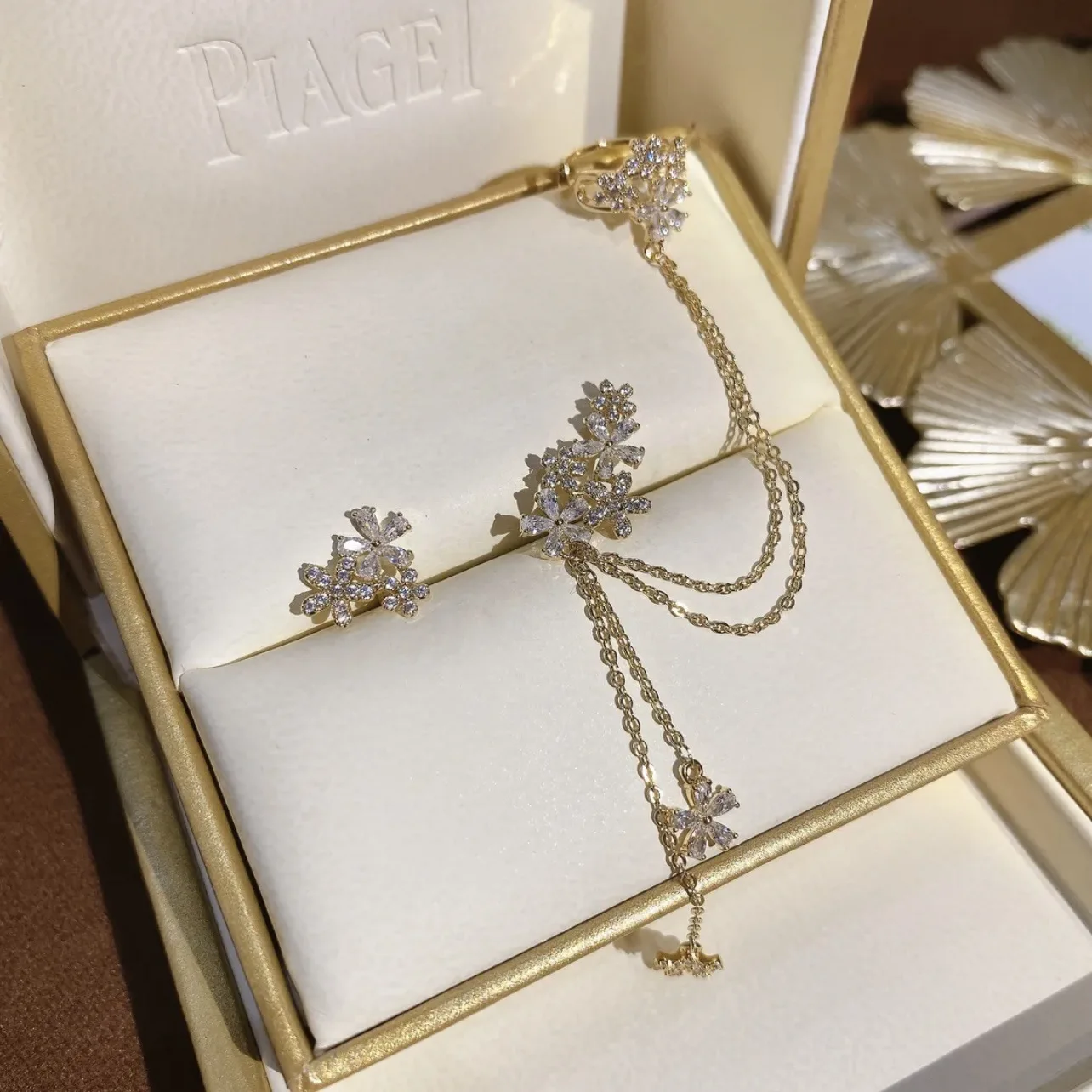 Flower Tassel Ear Cuff