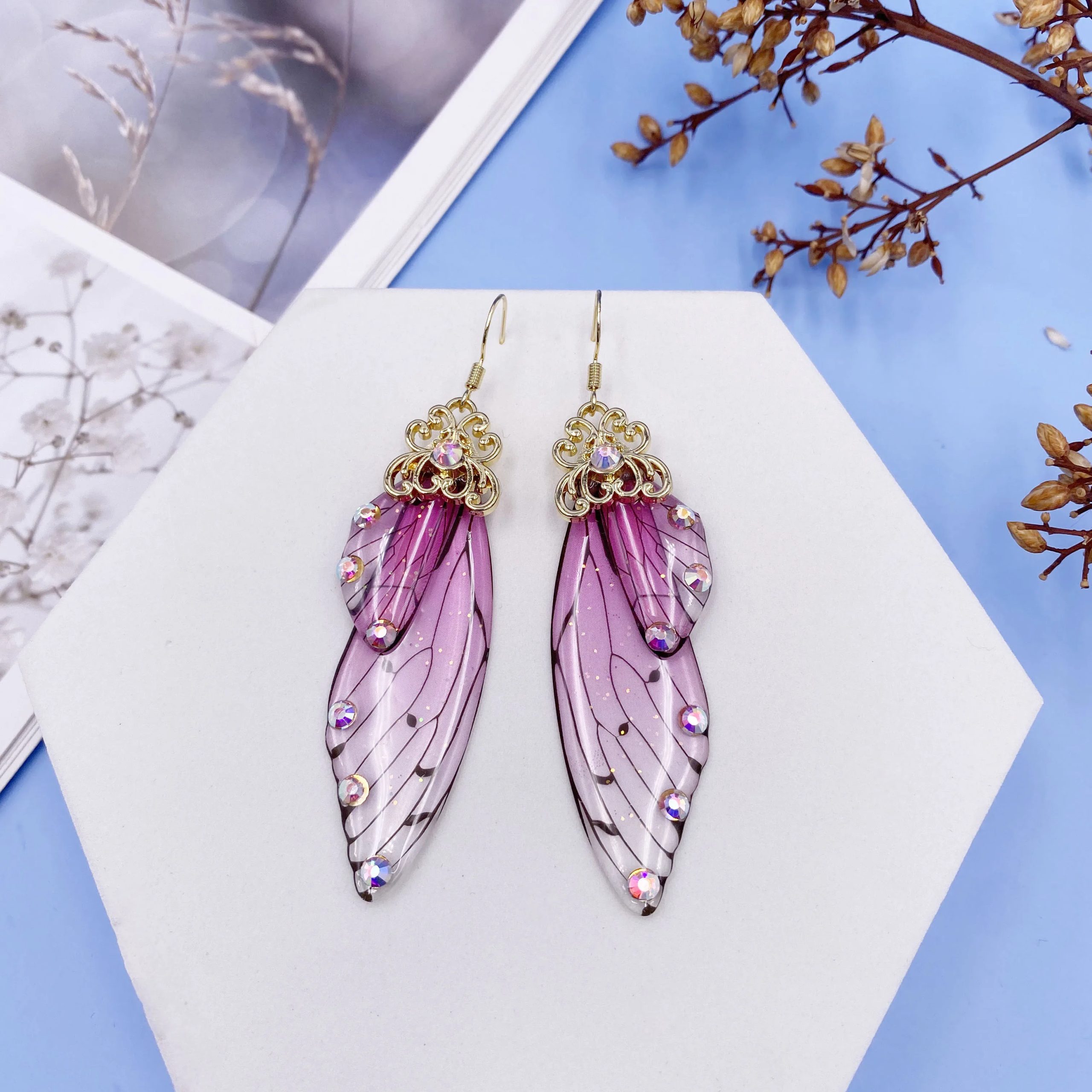 Butterfly Wing Drop Dangle Earrings Collection