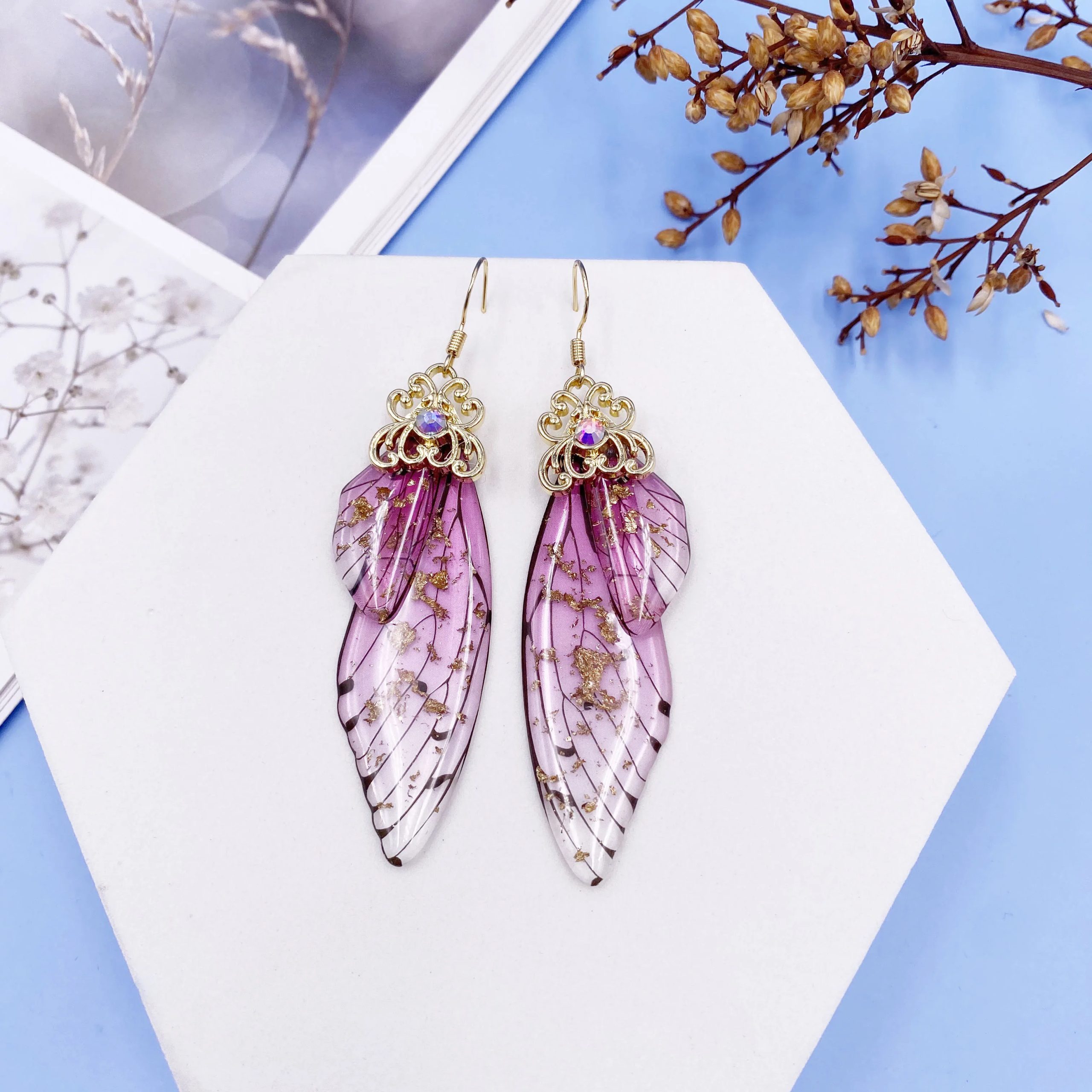 Butterfly Wing Drop Dangle Earrings Collection